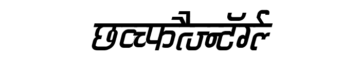 Kruti Dev 060  Italic Font UPPERCASE