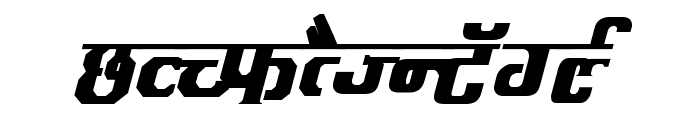 Kruti Dev 090  Bold Italic Font UPPERCASE