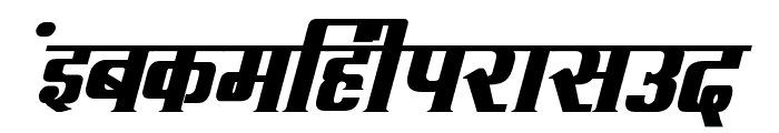 Kruti Dev 090  Bold Italic Font LOWERCASE