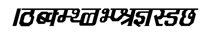Kruti Dev 090  Italic Font UPPERCASE