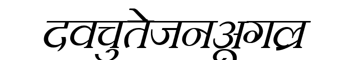 Kruti Dev 100  Italic Font LOWERCASE