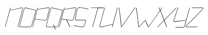 Kuppel Condensed Thin Italic Font UPPERCASE