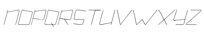 Kuppel Extra-expanded Thin Italic Font UPPERCASE