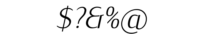KurierCondLight-Italic Font OTHER CHARS