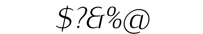 KurierLight-Italic Font OTHER CHARS