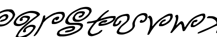 Kurly Kyoots Italic Font LOWERCASE