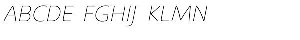 Kyrial Sans Pro Ultra Light Italic Font UPPERCASE