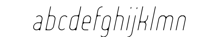 Lady Ice - Extra Light Italic Font LOWERCASE