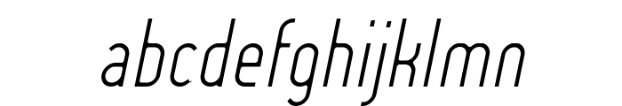 Lady Ice - Light Italic Font LOWERCASE