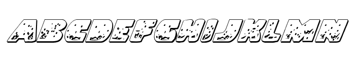 Land Shark Outline Italic Font LOWERCASE