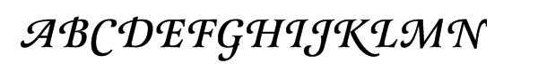 Latienne Medium Italic Swash Font UPPERCASE