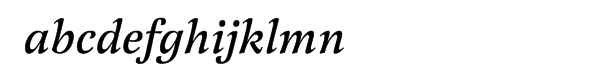 Latienne Medium Italic Swash Font LOWERCASE