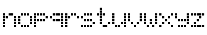 LCD-Display-Grid Font LOWERCASE