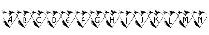 LCR Hearts Afire Font LOWERCASE