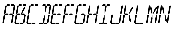 LED 16 Segment 2 Italic Font UPPERCASE