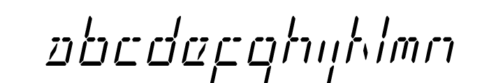 LED Sled Condensed Italic Font LOWERCASE
