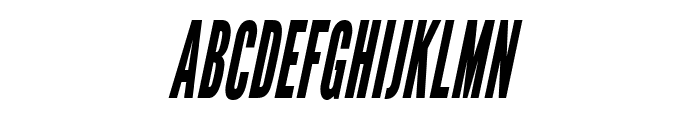League Gothic Condensed Italic Regular Font UPPERCASE