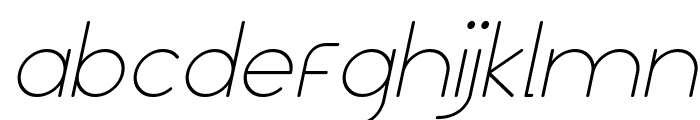 Leal Thin Italic Font LOWERCASE