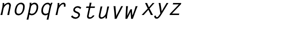 Letter Gothic L Medium Italic Font LOWERCASE