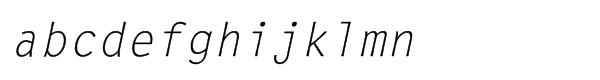 Letter Gothic Std L Regular Italic Font LOWERCASE
