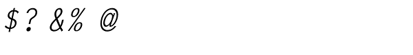 Letter Gothic Std Oblique Font OTHER CHARS