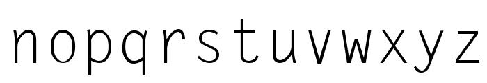 LetterGothic-Thin Font LOWERCASE