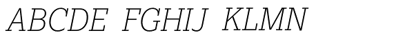 Lexia Thin Italic Font UPPERCASE