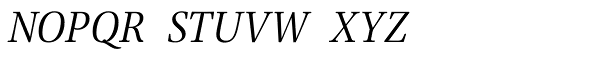 Liber Serif Book Italic Font UPPERCASE