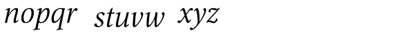 Liber Serif Book Italic Font LOWERCASE