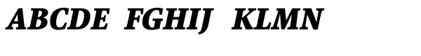 Liber Serif Heavy Italic Font UPPERCASE