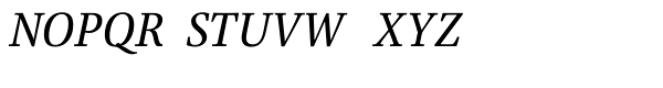 Liber Serif Italic Font UPPERCASE