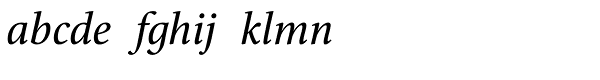 Liber Serif Italic Font LOWERCASE