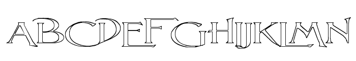 Lightfoot Outline Extra-expanded Regular Font UPPERCASE