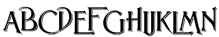 Lightfoot Shadowed Font UPPERCASE