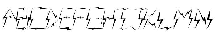 Lightning raid Font UPPERCASE