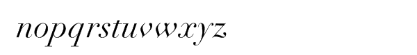 LinotypeÂ® Didot Pro Italic Font LOWERCASE