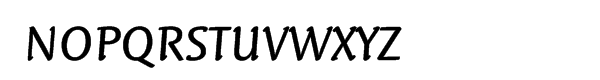 Linotype Syntax™ Letter Com Medium Italic Font UPPERCASE