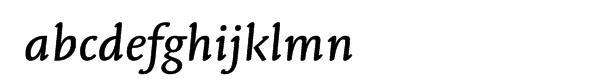 Linotype Syntax™ Letter Com Medium Italic Font LOWERCASE