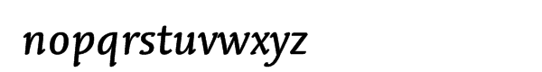 Linotype Syntax™ Letter Com Medium Italic Font LOWERCASE