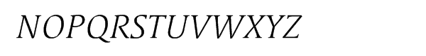 Linotype Syntax™ Serif Com Light Italic Font UPPERCASE