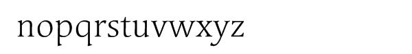 Linotype Syntax™ Serif Light Font LOWERCASE