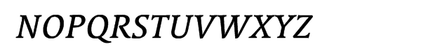 Linotype Syntax™ Serif Medium Italic Font UPPERCASE