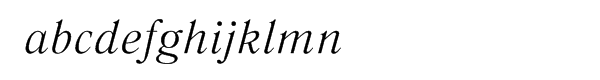 Literaturnaya Multilingual Italic Font LOWERCASE