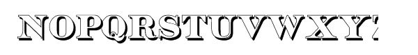 Litho Romana Inland Shadow Font UPPERCASE