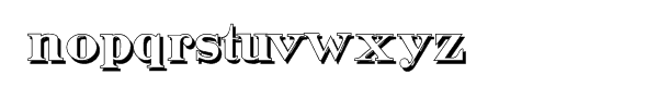 Litho Romana Inland Shadow Font LOWERCASE