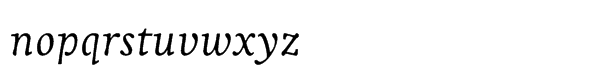 Livory Std Regular Italic Font LOWERCASE
