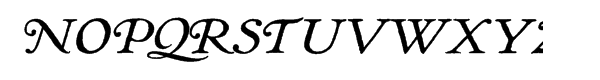 LTC Pabst Italic Swash Font UPPERCASE