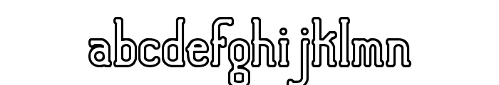 Lucid Type B Outline BRK Font LOWERCASE