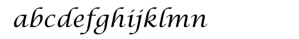 Lucida™ Calligraphy Font LOWERCASE