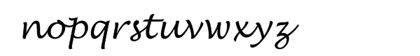 Lucida™ Handwriting Font LOWERCASE